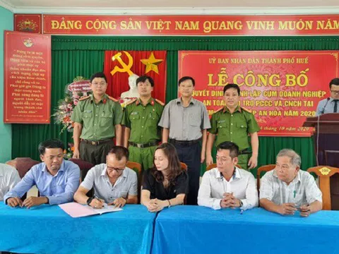 Thừa Thiên Huế: Thành lập Cụm Doanh nghiệp an toàn, hỗ trợ phòng cháy chữa cháy và CNCH