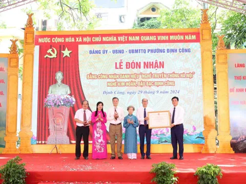 Nghề kim hoàn - đậu bạc Định Công được công nhận “Nghề truyền thống Hà Nội”