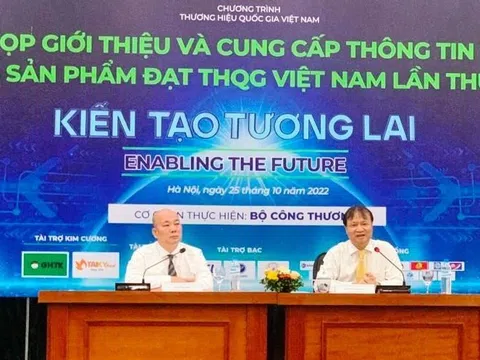 Ngày 2/11 sẽ diễn ra Lễ công bố sản phẩm đạt “Thương hiệu Quốc gia Việt Nam” lần thứ 8