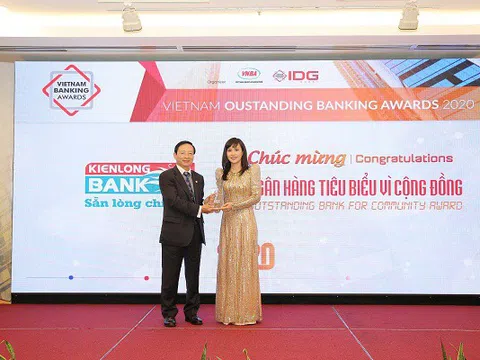 Kienlongbank lần đầu tiên được vinh danh “Ngân hàng tiêu biểu vì cộng đồng”
