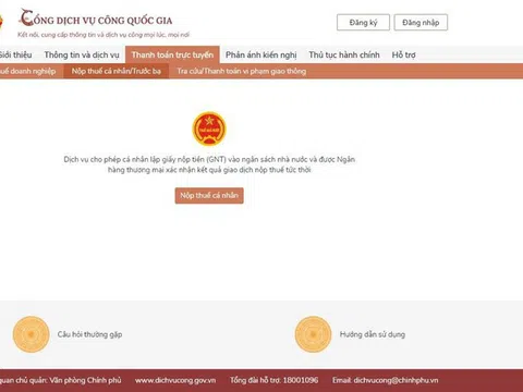 Vietcombank cung cấp dịch vụ thanh toán online trên cổng dịch vụ công