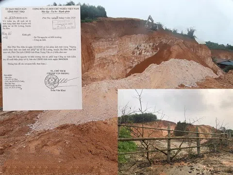 Phú Thọ chỉ đạo làm rõ việc khai thác khoáng sản trái phép tại huyện Hạ Hòa