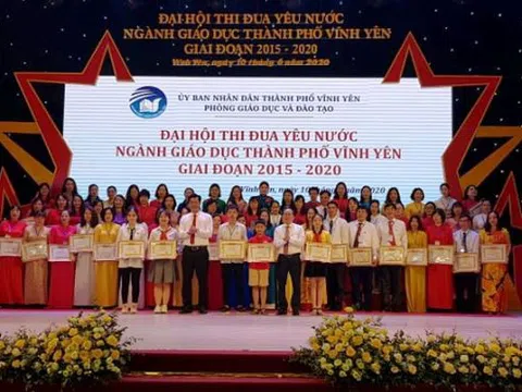 Vĩnh Yên (Vĩnh Phúc): Tôn vinh tập thể, cá nhân ngành giáo dục có thành tích trong phong trào thi đua yêu nước