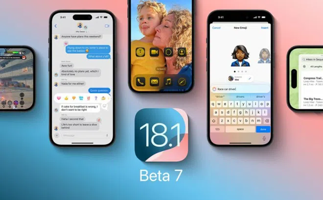 Apple phát hành bản beta 7 của iOS 18.1