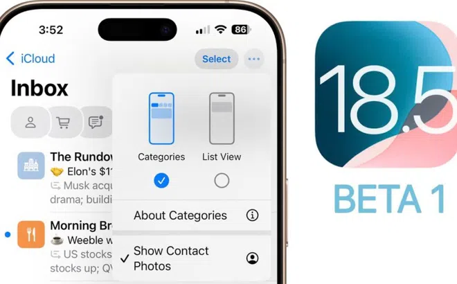 Apple chính thức giới thiệu bản cập nhật iOS 18.5 beta 1