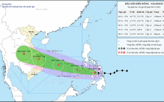 Bão Kalmaegi rất mạnh sắp đổ bộ trực tiếp vào nước ta, 8 tỉnh ứng phó khẩn