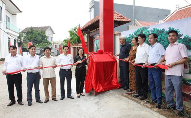 Huyện Sông Lô gắn biển công trình chào mừng Đại hội Đảng bộ các cấp tỉnh Vĩnh Phúc