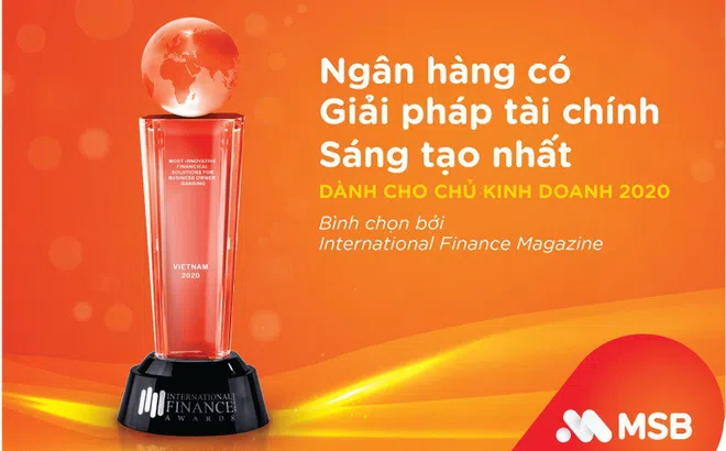 MSB nhận giải thưởng Ngân hàng có giải pháp tài chính sáng tạo nhất cho chủ kinh doanh năm 2020