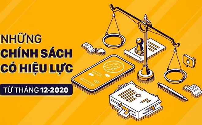 Những chính sách nổi bật có hiệu lực từ tháng 12/2020