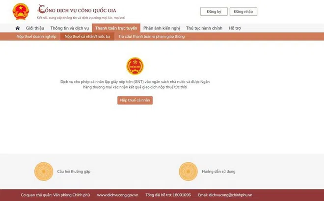 Vietcombank cung cấp dịch vụ thanh toán online trên cổng dịch vụ công