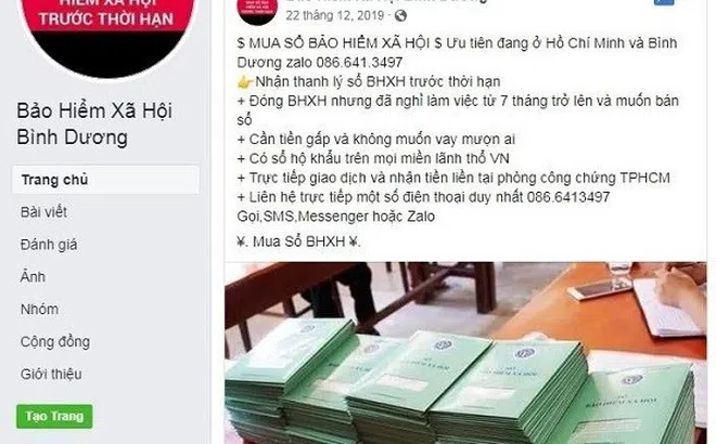 Cảnh báo tình trạng mạo danh cơ quan BHXH để rao mua sổ bảo hiểm