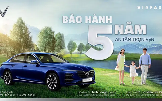 VinFast triển khai chương trình 'Trước bạ 0 đồng - Bảo hành 5 năm' cho dòng xe Lux