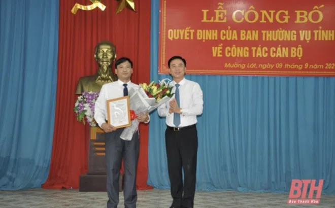 Công bố quyết định của Ban Thường vụ Tỉnh ủy Thanh Hóa về công tác cán bộ